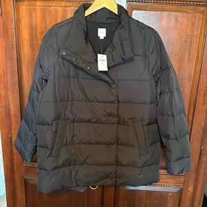 J Jill down coat NWT black size M